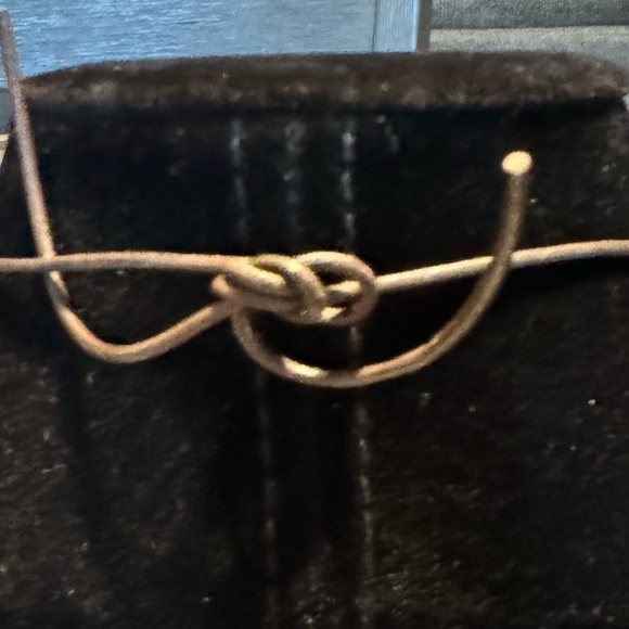 Stone Donut Necklace with a Brown Leather Cord - Picture 3 of 3